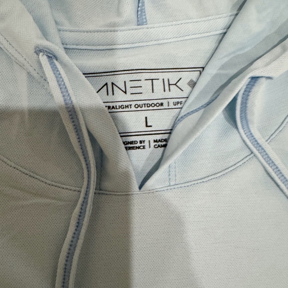 ANETIK Breeze Tech Hoody Sky Blue Surf Fish Outdoors $75 - Picture 8 of 12